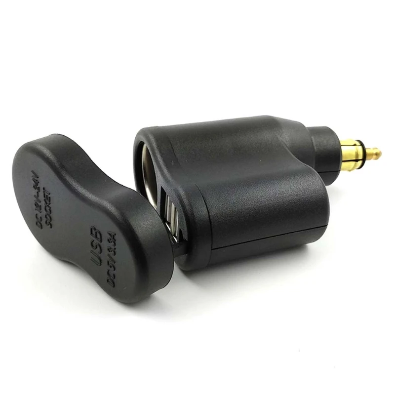 

3.3A Motorcycle Power Adapter Dual USB Charger Cigarette lighter Waterproof for BMW Hella DIN Motor Socket Cigarette Lighter