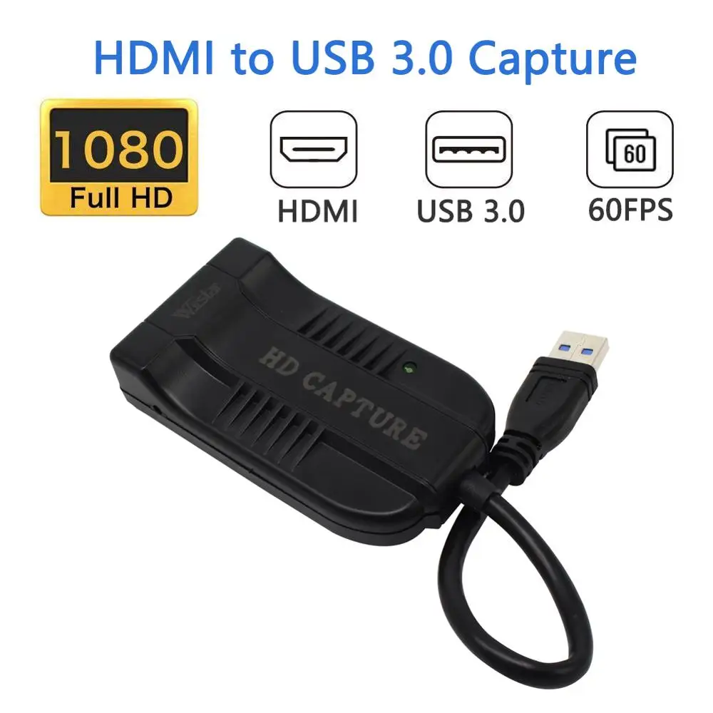 Wiistar HDMI к USB 3 0 видео захвата Dongle 1080P 60FPS Видео Аудио захватывающая игра рекордер