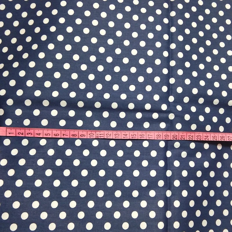 50x160cm Navy Blue White Dot 100% cotton twill handwork home decor quilting patchwork DIY chic fabric | Дом и сад