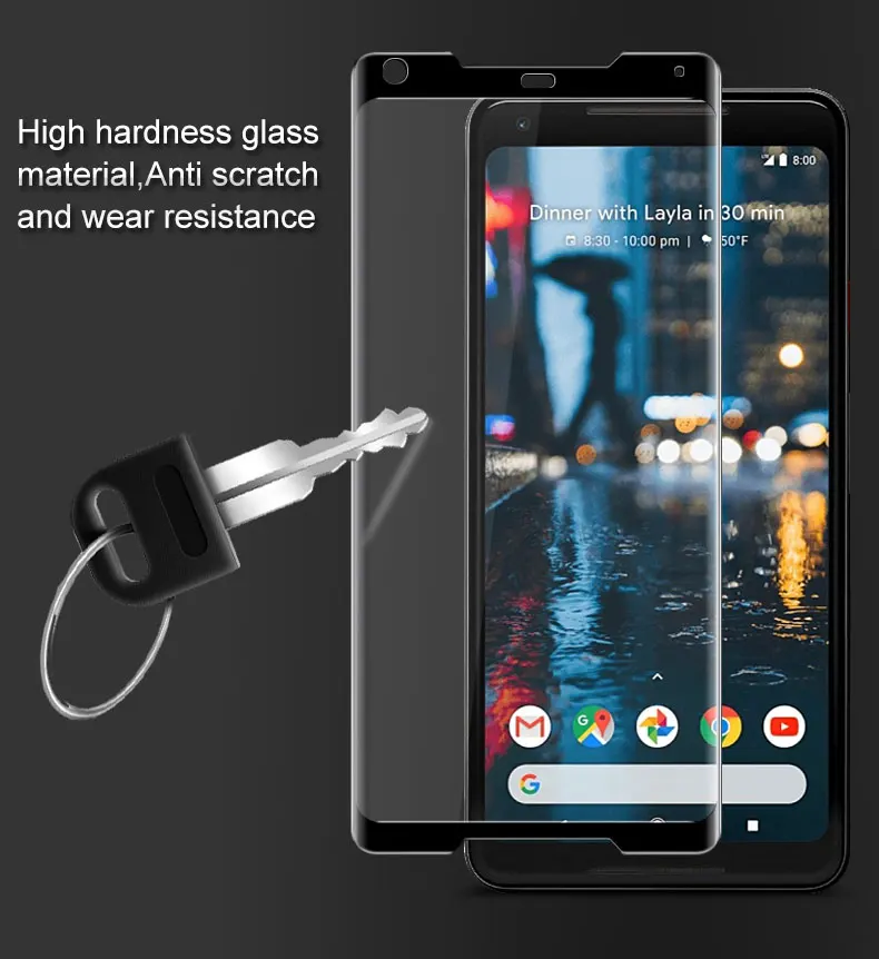 Imak 9H 3D изогнутое полное покрытие закаленное стекло для Google Pixel 2 3 Защита экрана размера XL для Google Pixel 2XL XL2 3D стеклянная пленка