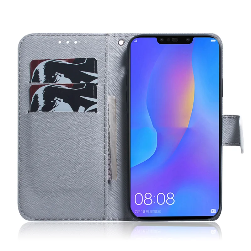 Чехол-Кошелек из искусственной кожи для Huawei P Smart Plus мягкий силиконовый
