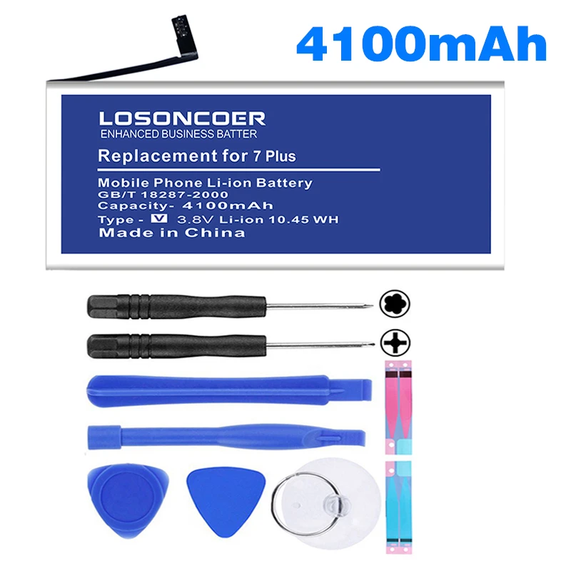 LOSONCOER 4100 мАч аккумулятор большой емкости для iPhone 7 Plus 7G максимальной мобильный