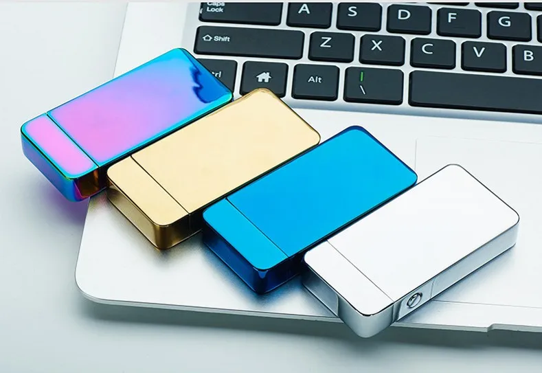 Новинка 2017 Электронная зажигалка для сигарет с usb зарядкой двойная дуга импульса