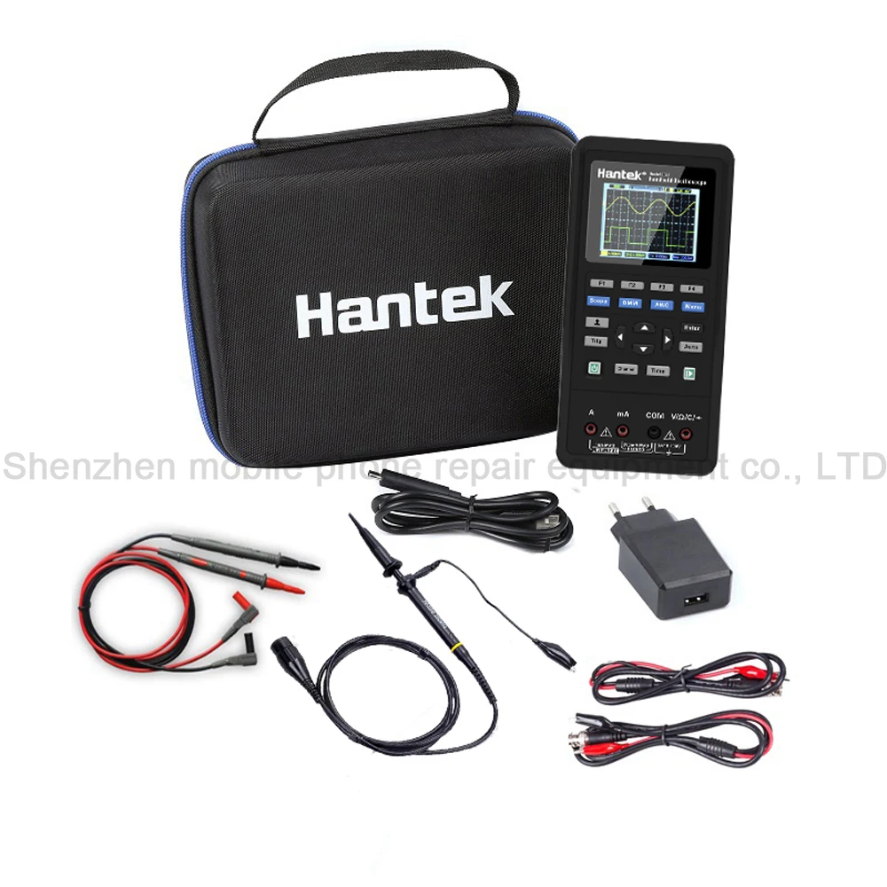 Ручной цифровой осциллограф Hantek 3 в 1 + источник сигнала мультиметр USB 2 канала 40