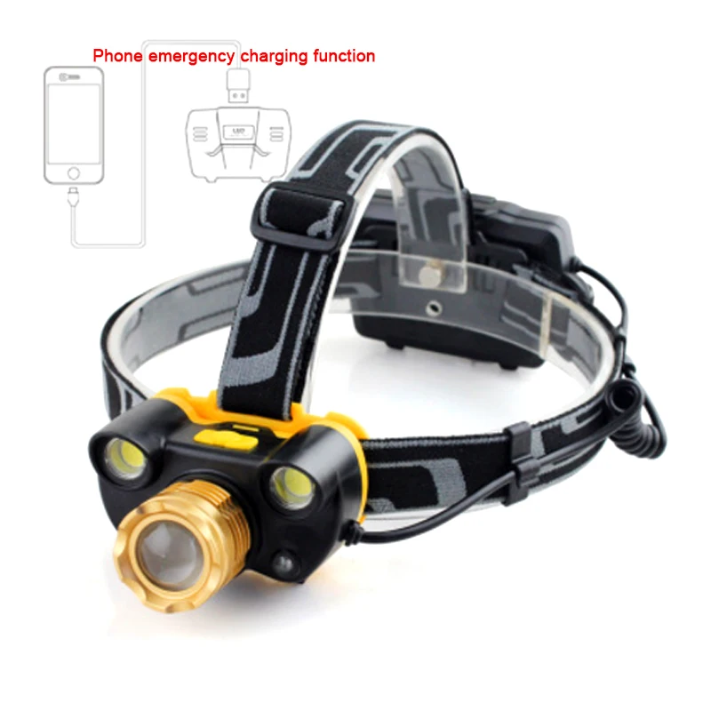 Mildness 45W LED Head Light Lamp Cree Rechargeable 18650 Lights T6 Running Fishing for Mobile phone Micro USB Charger Power Bank | Освещение