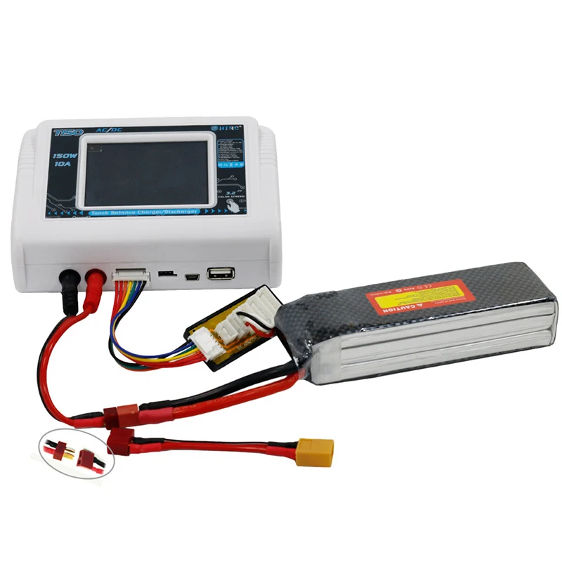 HTRC T150 150 Вт 10A AC/DC 1 6S сенсорный экран зарядное устройство для батареи RC вертолета