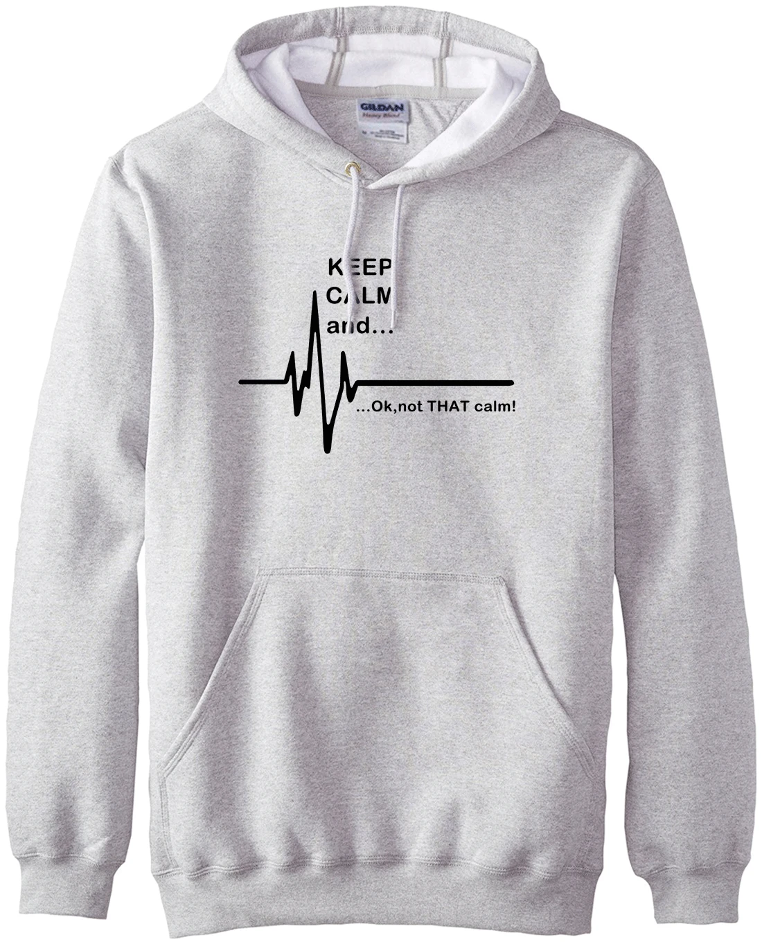 Забавные мужские толстовки с изображением ЭКГ флисовые измерением сердечного