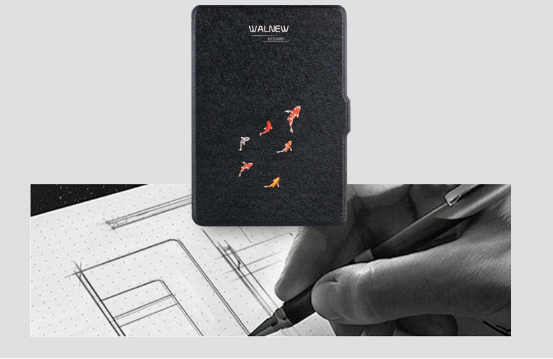 WALNEW тонкий из искусственной кожи чехол для Amazon Kindle Paperwhite Обложка 1 2 3 2012 2013 Smart 6 дюймов электронная книга Автоматический Режим сна/пробуждения