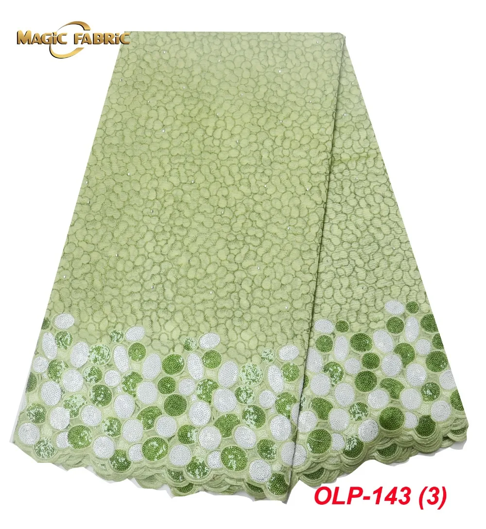 

2018 African Organza Lace Fabric 5 Yards/Lot With Sequins, Nigerian Fashion African Lace Fabric With For Wedding OLP-143