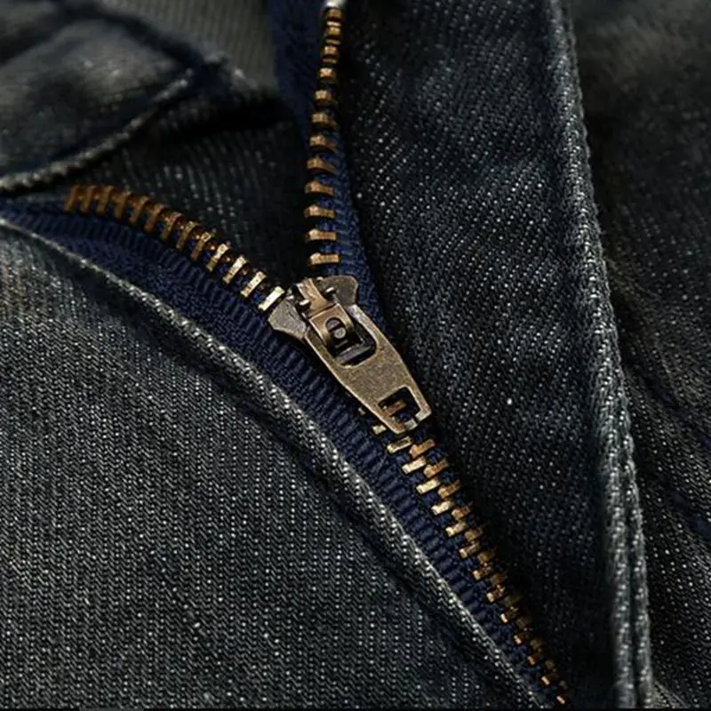 Men's Distressed Ripped Motorcycle Biker Jeans Patchwork Pants Slim Fit Mens Moto Denim Hip Hop Punk Streetwear For Men 163# | Мужская