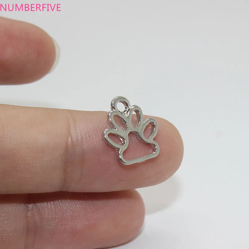 

Амулет лапа для собак 20 шт./11 мм, высококачественные Подвески с покрытием из сплава для любителей белой собаки