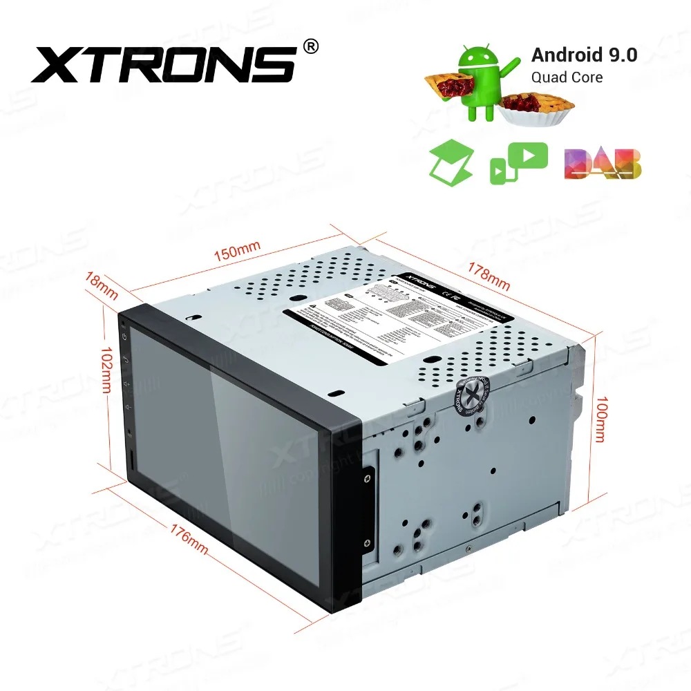 Универсальный автомобильный радиоприемник XTRONS 7 дюймов Android 9 0 стерео