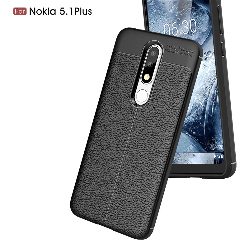 Чехол для телефона Nokia 5 1 Plus роскошный Противоскользящий мягкий силиконовый