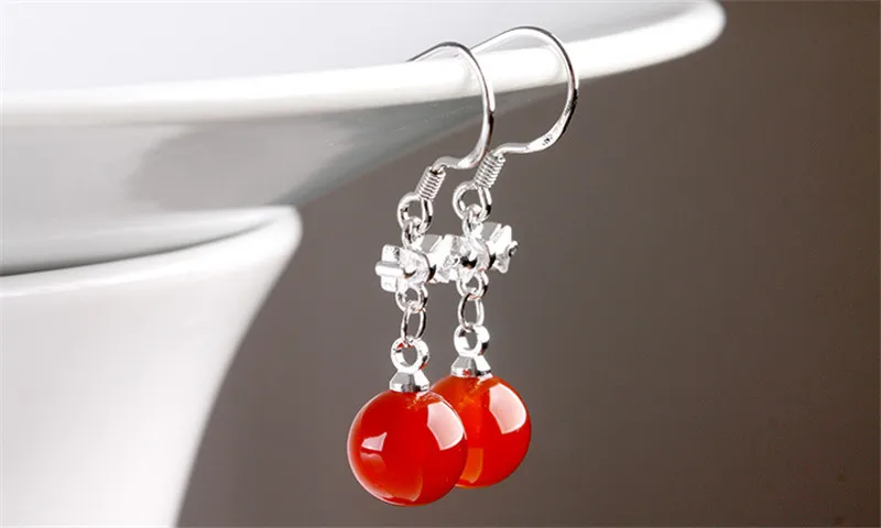 Женские серьги капельки LUKENI модные из серебра 925 пробы с черными кристаллами