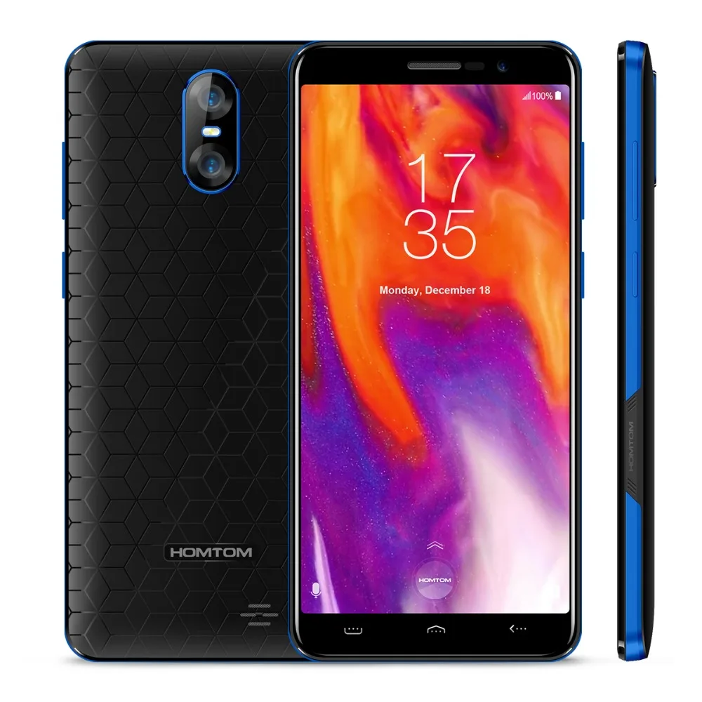 HOMTOM S12 5.0 Inch 18:9 Display Android6.0 3G Smartphone 2750mAh 1GB RAM 8GB MT6580 Quad Core 8MP Three Cams OTA GPS Cellphone | Мобильные