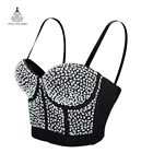 Корсет Женский, с эффектом пуш-ап, хрустальные стразы, короткие корсеты