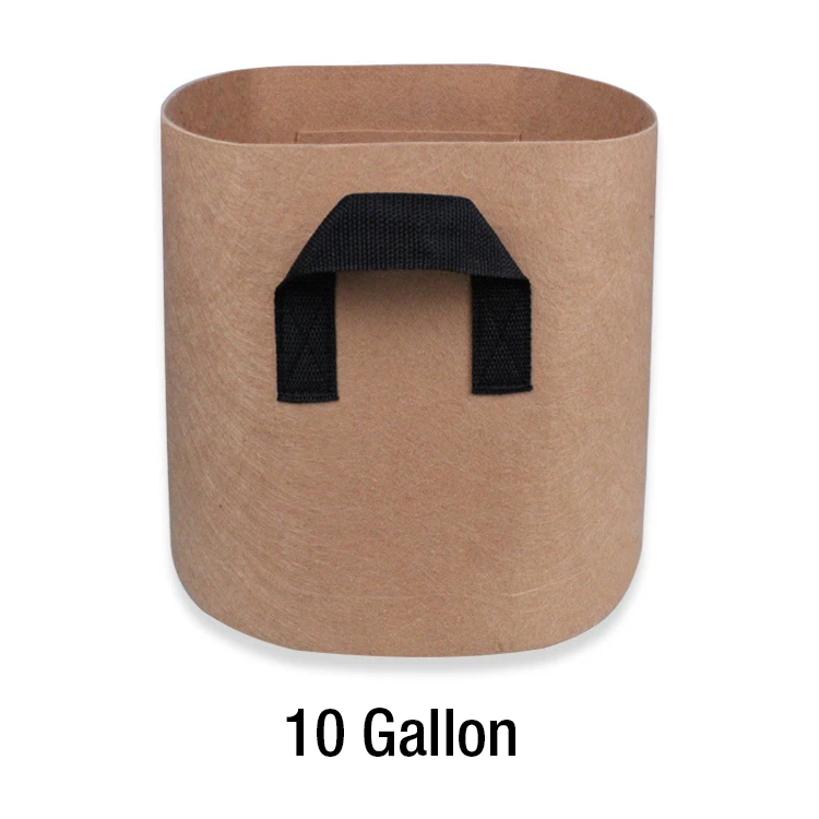 Brown-10 gallon 1-10 галлонов ткани для выращивания сумки дышащие горшки для цветов корень мешок контейнер завод умные горшки ручки Садовые принадлежности цветочный горшок - Цвет: Brown-10 gallon