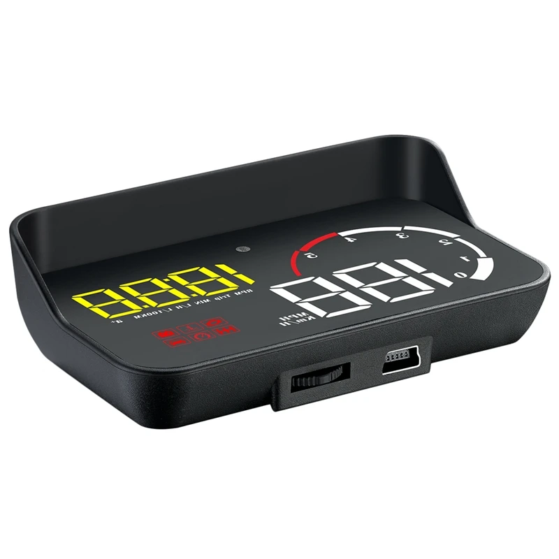 Yellow M10 Hud автомобильный Obd2 Компьютерный дисплей Obd Hud цифровой спидометр лобовое стекло проектор Obdii об/мин Усталость вождения км/ч Mph - Цвет: Yellow