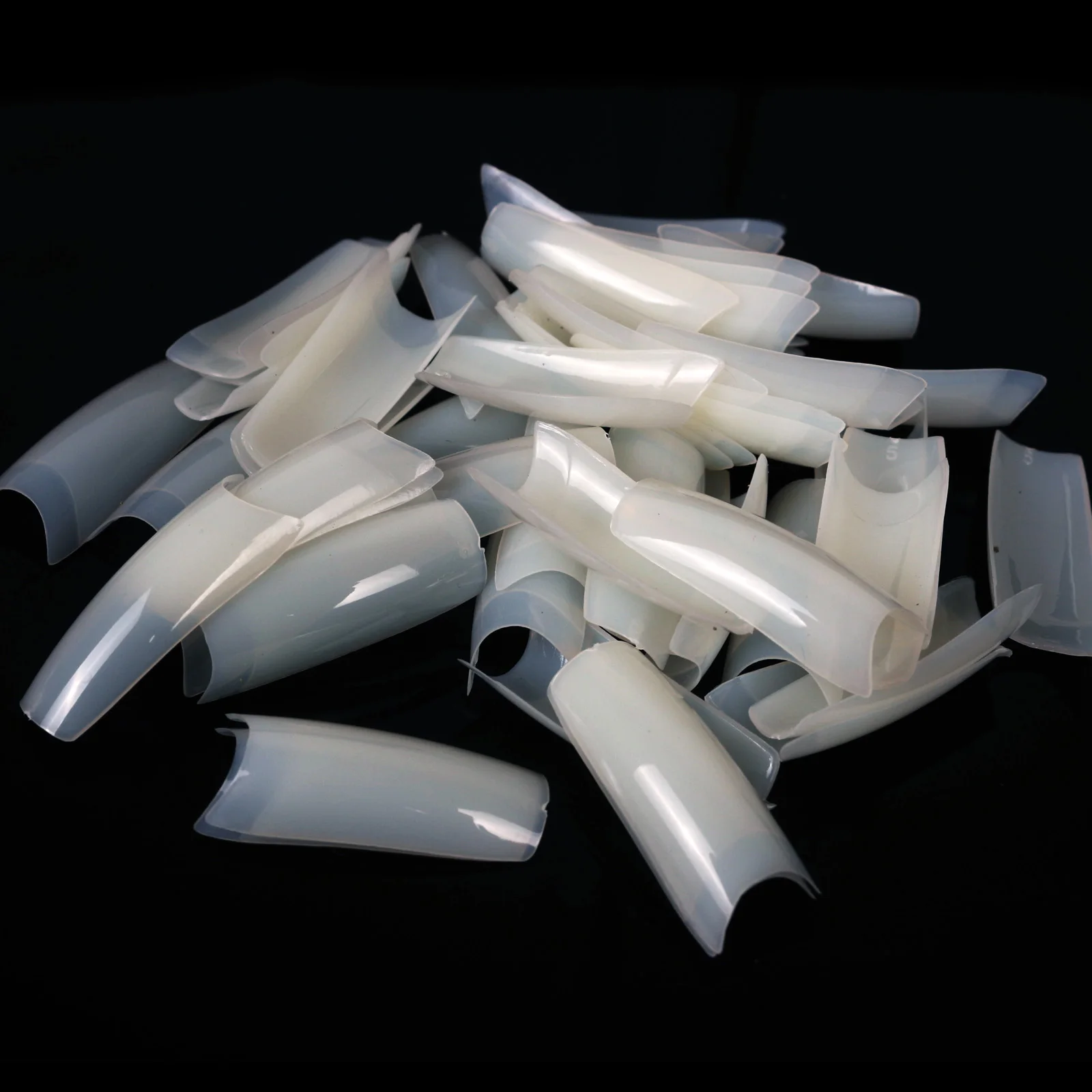 100 шт./лот хит продаж натуральные белые французские накладные ногти акриловые для