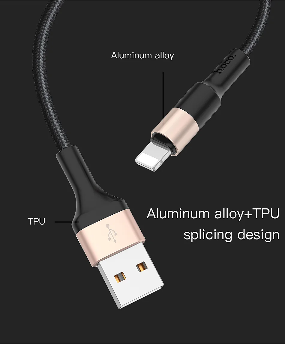 HOCO USB кабель для зарядного устройства для iPhone X 8 Быстрая зарядка USB кабель для передачи данных для iPhone 7 Plus SE 6 6s 5 5S IOS 11 8 Pin адаптер шнур Новинка