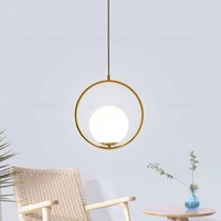 modern led pendant lights iron circles lustre pendant light glass ball pendant lamp led drop light hang lamp suspend lamp