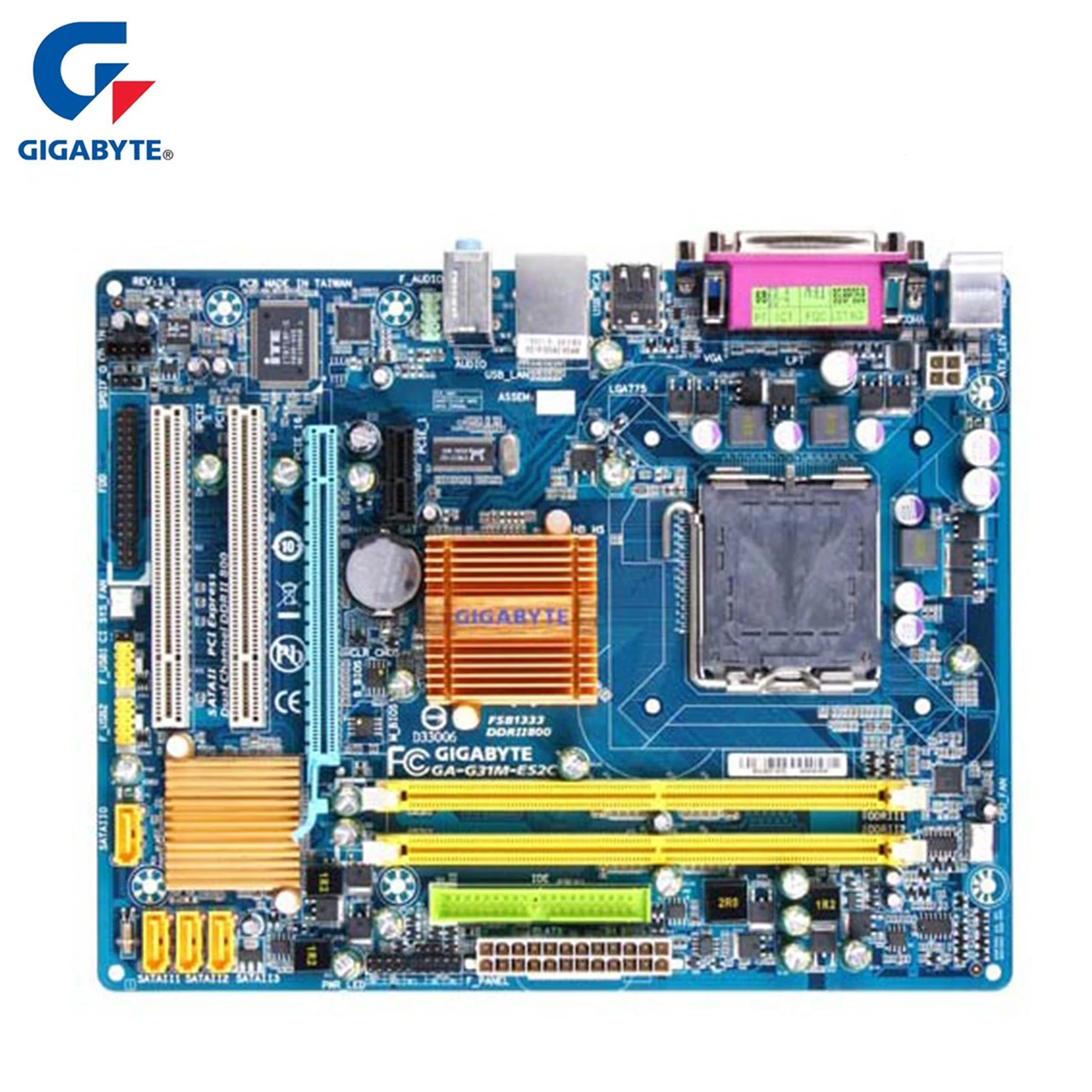 Материнская плата Gigabyte 100% оригинальная материнская LGA 775 DDR2 4G G31 для настольного