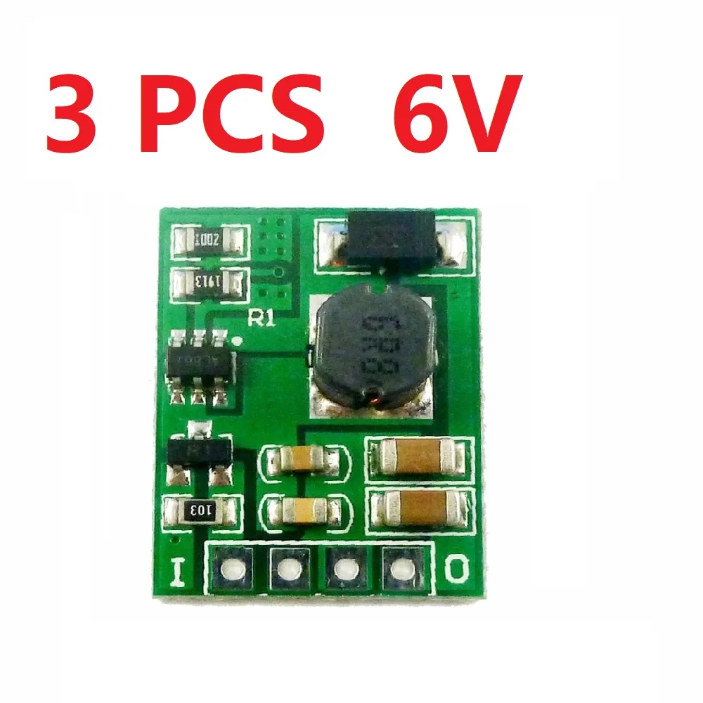 6V(no Pin) 3 шт с включением вкл/выкл DC-DC 3 в 3,3 В 3,7 в 4,2 в 5 В до 5 В 6 в 9 в 12 В повышающий преобразователь регулирование напряжения питания - Цвет: 6V(no Pin)