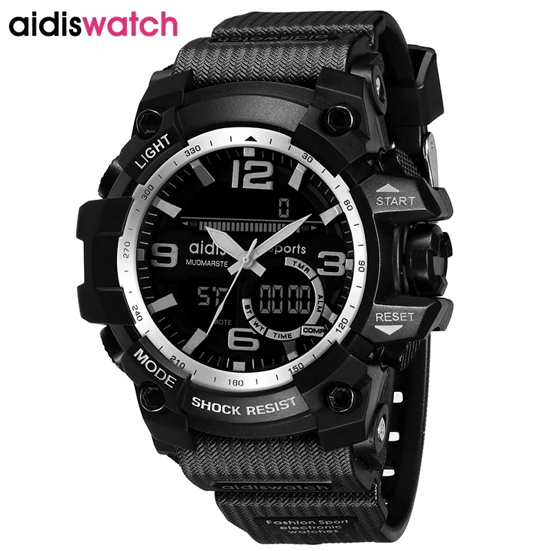 Бренд Addies модные часы мужские G Стиль водонепроницаемые спортивные военные часы шок Роскошные Аналоговые Цифровые спортивные часы для мужчин