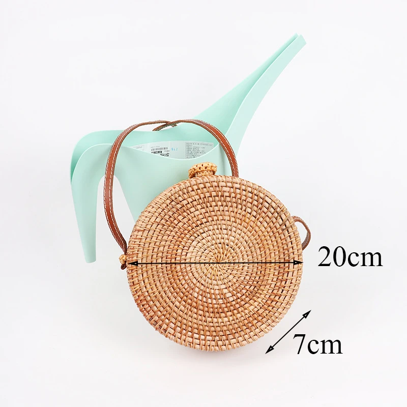 SAFEBET Round Rattan Bags Travel Organizer Handmade Straw Woven Storage Bag Summer Beach Handbag Shoulder For Women | Дом и сад