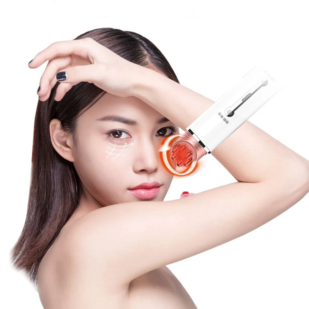 Высокочастотный Вибрационный цветной фотон массажер для глаз с двойной головкой