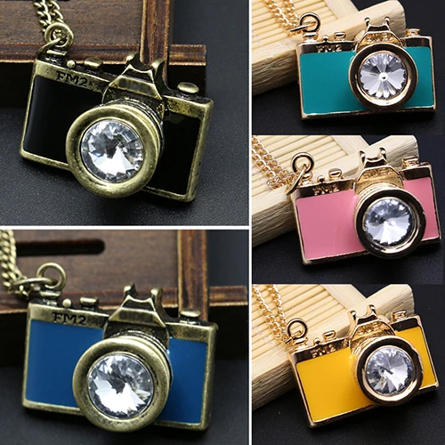 Женская Европейская винтажная Длинная цепочка с подвеской для камеры|sweater