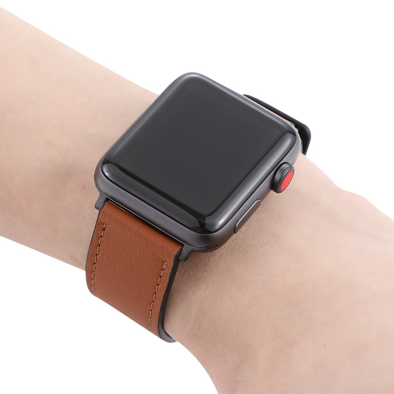Новый кожаный ремешок для Apple Watch band 4/3/2/1 спортивный l образный браслет iwatch серии