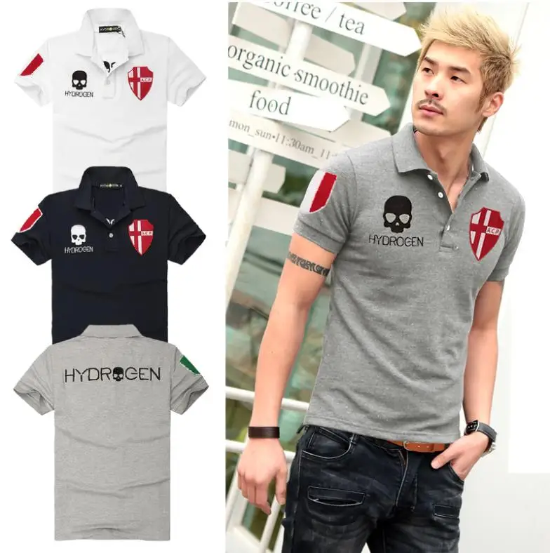Casual hydrogen fashion tennis soccer golf sport Brand Shirt Men cotton t-shirt tops &amp tees jerseys clothing 2014 new E012 | Мужская