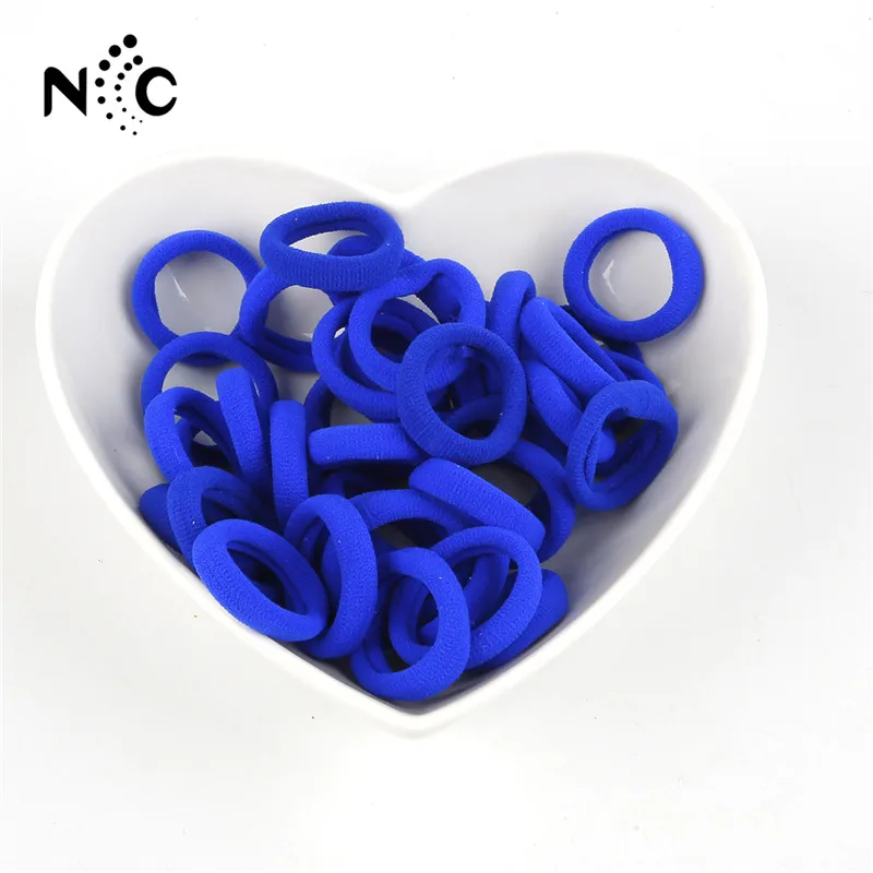 Royal Blue 3cm 40pcs 40/100 шт. для девочек маленькое кольцо нейлон резинки для волос хвост держатель резиновый трос резинка для волос галстук Резинки Детские аксессуары для волос Головные уборы - Цвет: Royal Blue 3cm 40pcs