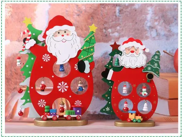 Деревянные рождественские украшения navidad decoraciones Рождественский подарок 2017 envio