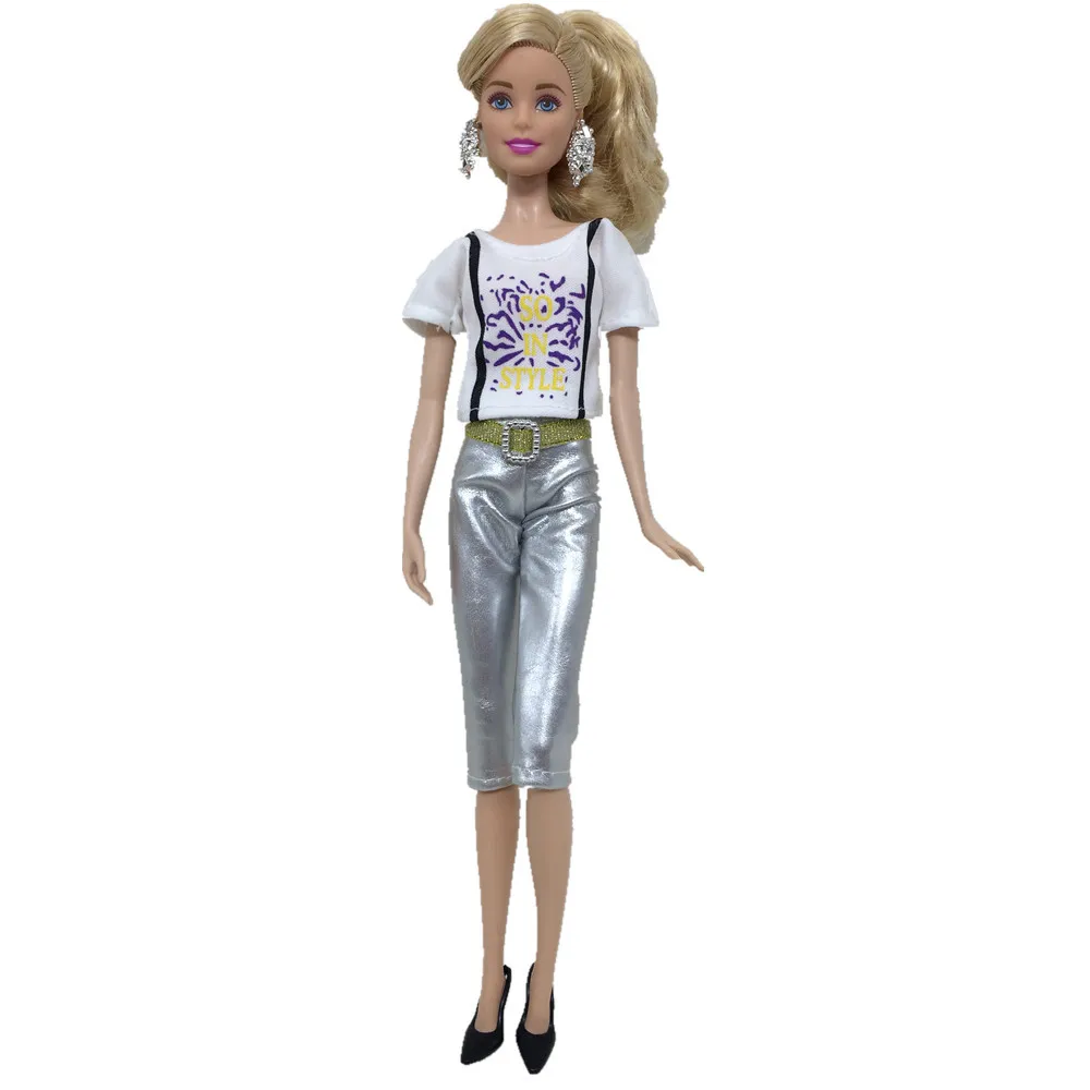 Супер красивая осенняя одежда NK 5 шт./лот модная повседневная для куклы Барби