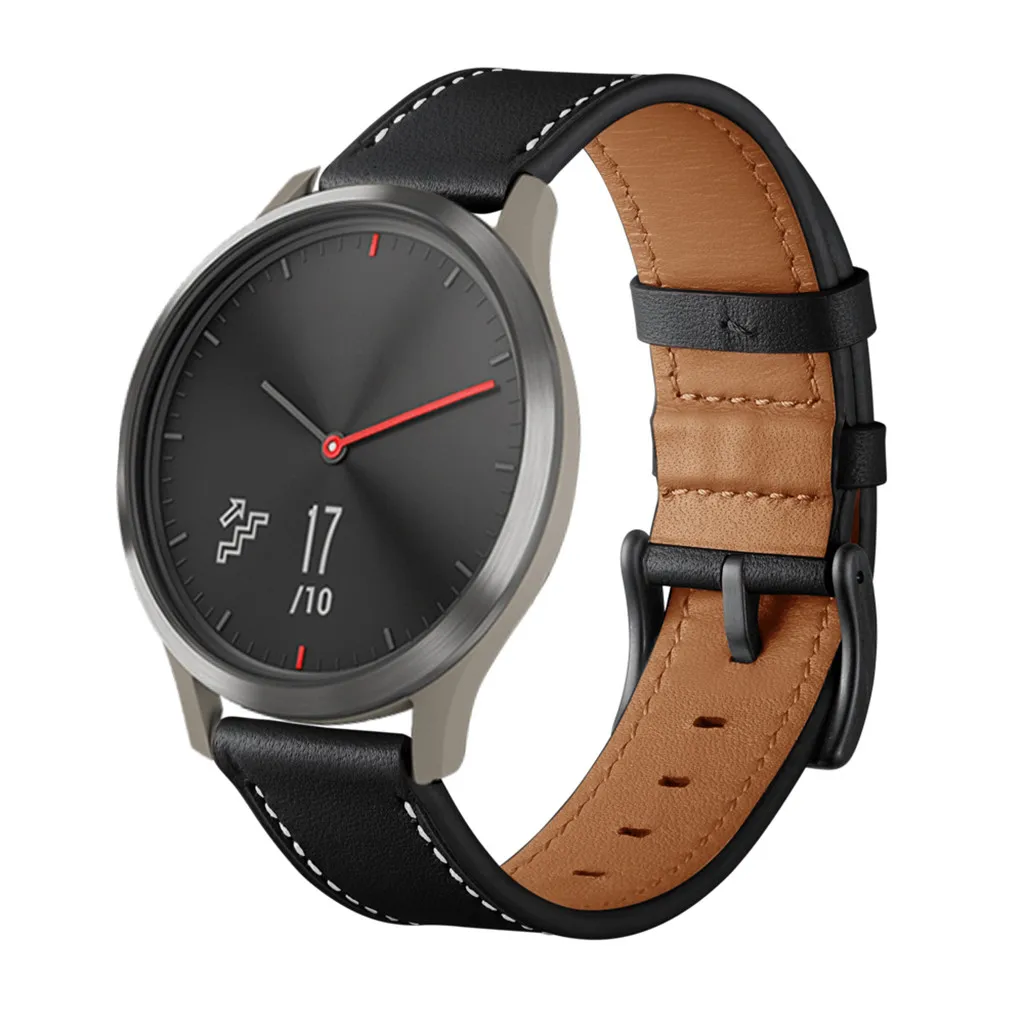 Кожаный браслет на запястье для Garmin vivomove HR, Смарт-часы с пряжкой, ремень, сменный мужской Т-образный ремешок, спортивный женский и мужской роскошный ремешок 19Jun21