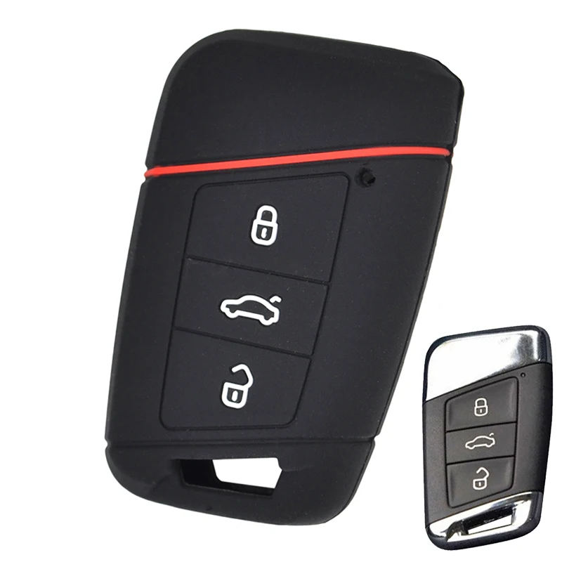 Силиконовый чехол для ключей Fob для VW Golf Polo Tiguan Passat Atlas для Skoda Superb Kodiaq Octavia для сиденья Ateca Leon чехол для пульта дистанционного управления