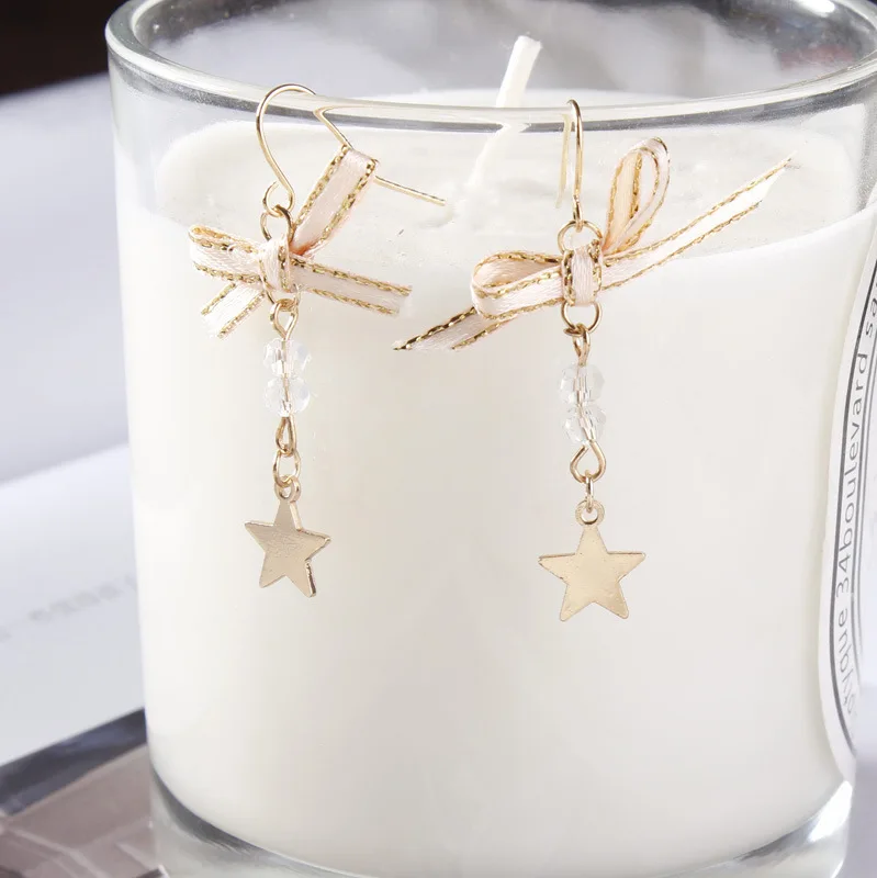 Новинка 2020 модные серьги в стиле ретро панк милые с бантом и браслетом прозрачные