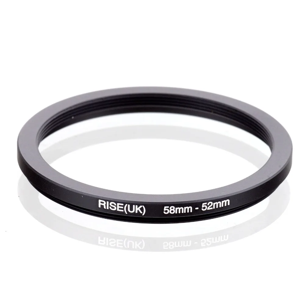 Переходное кольцо фильтр RISE(UK) 58 мм 52 от до переходное черного цвета|step down ring|step