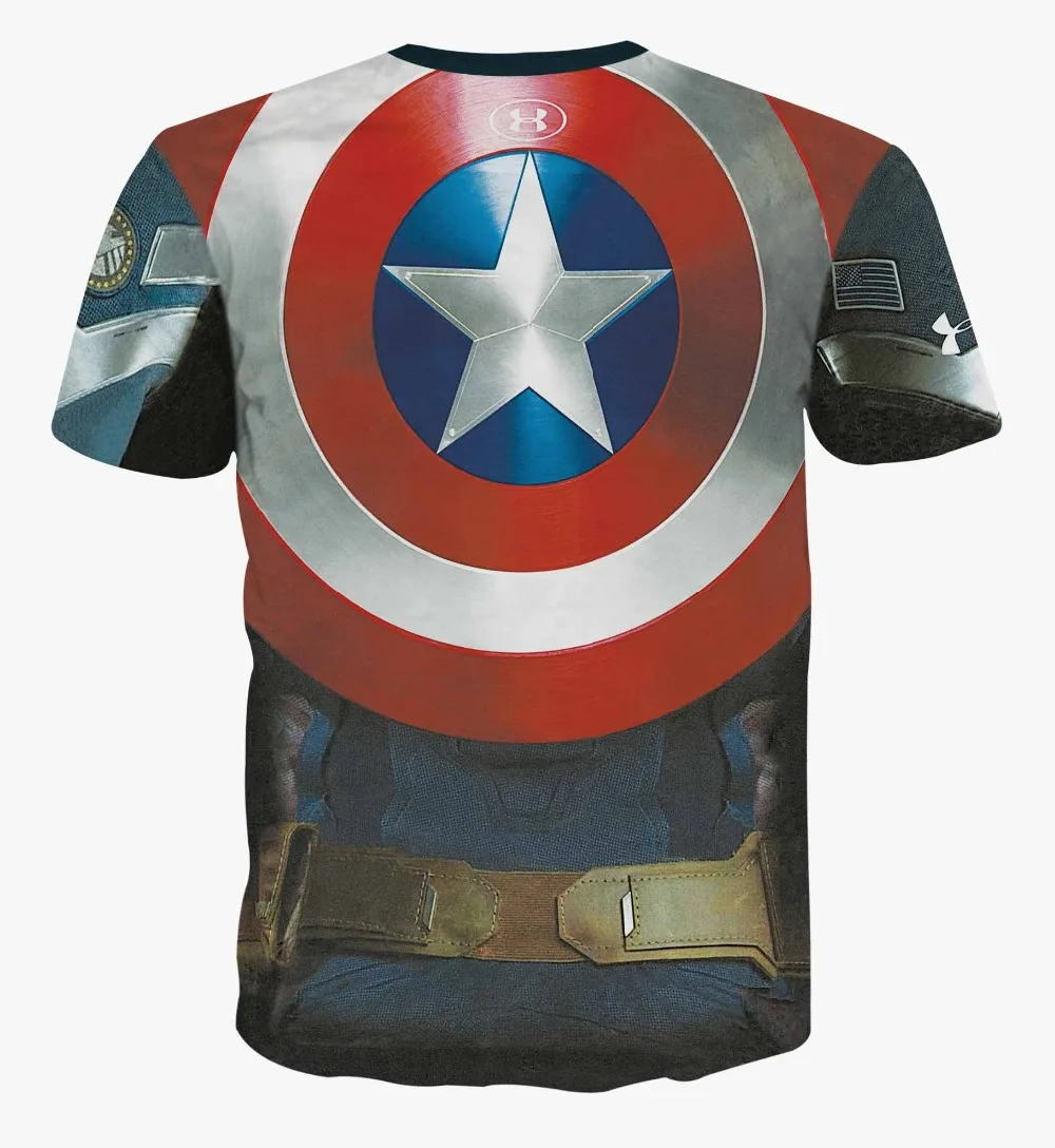 Звезда капитан с короткими рукавами футболка для мужчин и женщин летняя