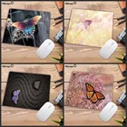 Высококачественный светильник-фиолетовый коврик для мыши Mairuige с изображением бабочки, животных, геймерский коврик для клавиатуры, Настольный коврик, коврики для игровой мыши, Настольный коврик 22x18 см