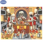 Алмазная мозаика mazayka, картина из страз, вышивка крестиком, Кот, собака, кухня,, полноразмерная вышивка, квадратные 3D наклейки, декор для кухни