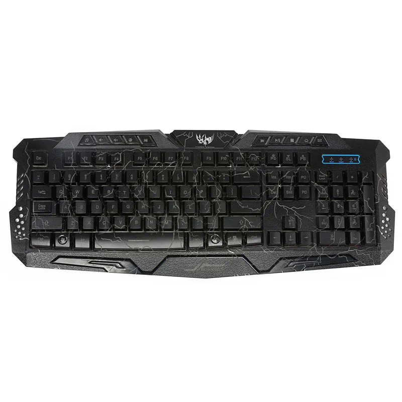 Игровая клавиатура мышь комбо с подсветкой светодиодный+ красочная игровая мышь свет 7 кнопок для настольного ноутбука JFlyer