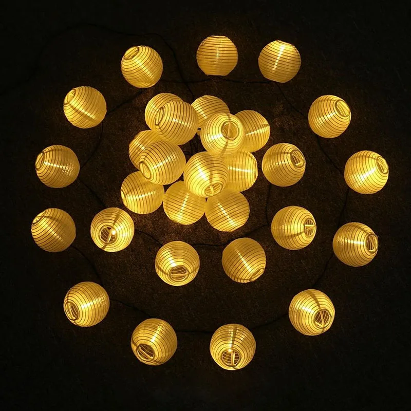 New Outdoor String Lights 6.5M 30 LEDs Lantern Solar Powered Waterproof for Garden Patio Yard XOA88 | Лампы и освещение