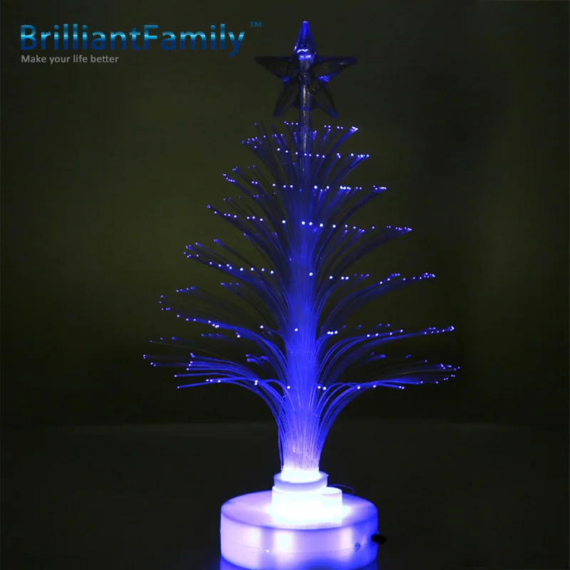Christmas fiber tree led colorful discoloration optic gifts hot stars trees | Лампы и освещение