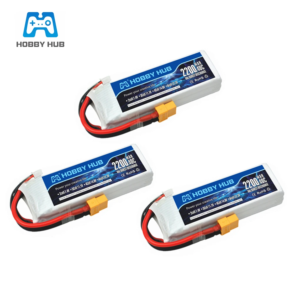 3S 11 1 В 2200 мАч 40C LiPo аккумулятор XT60/T/JST/ Plug для RC автомобиля самолета вертолета