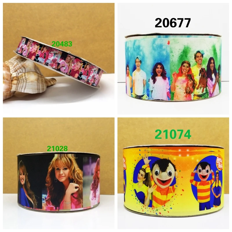 Бесплатная доставка 50 ярдов мультфильм печатных grosgrain ленты 21074 | Дом и сад