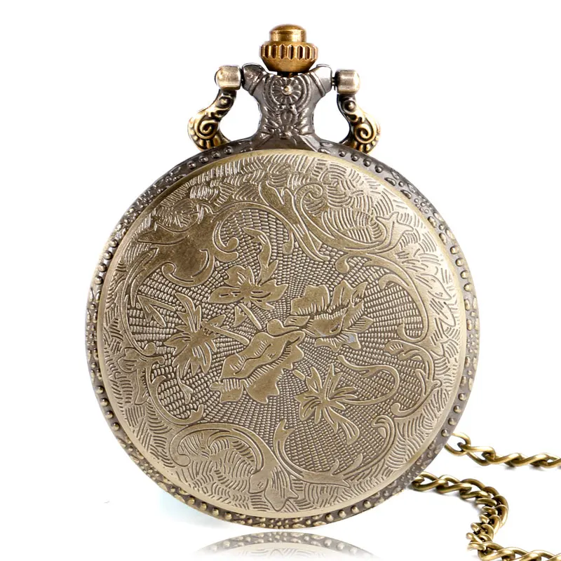 Винтаж Ретро Бронзовый Дары смерти Треугольники кварцевые карманные часы