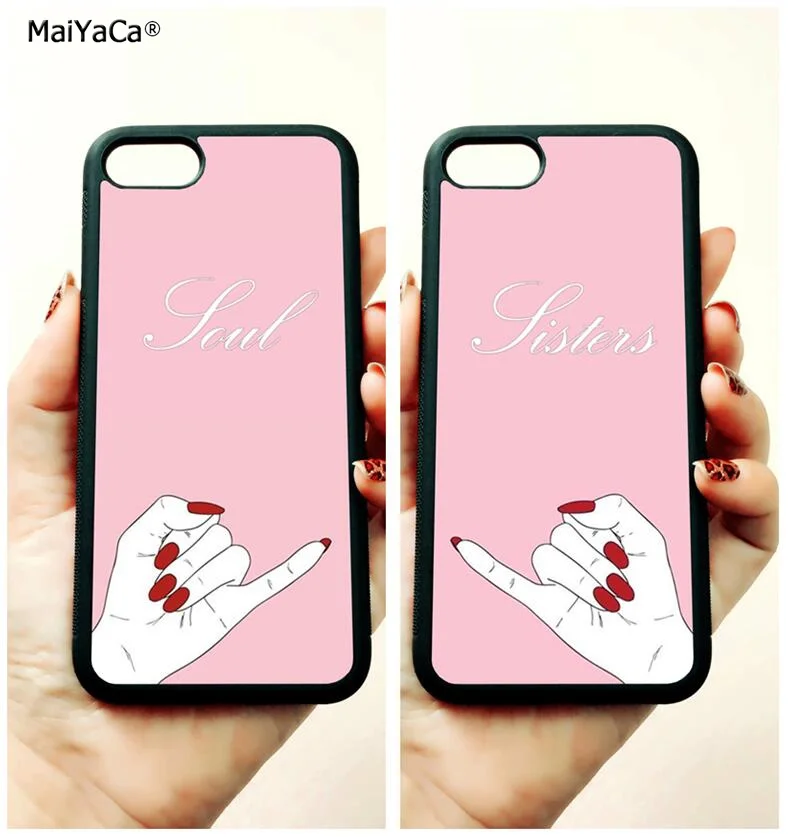 Мягкие чехлы для телефонов MaiYaCa BFF soul sister two girls с мягкими краями apple iPhone 11 pro max 5s SE 6 6s
